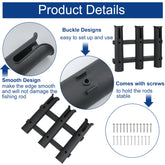 Plastic fishing rod holders with screws for secure mounting